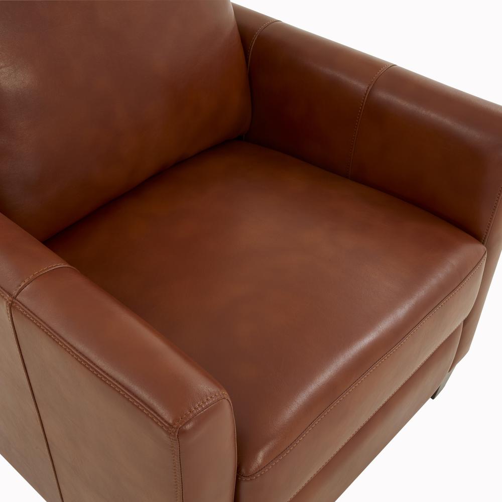 Penny Caramel Faux Leather Modern Recliner. Picture 13