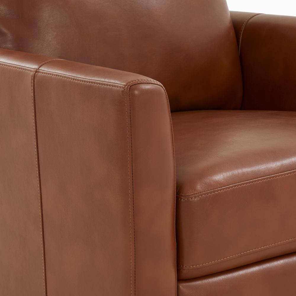 Penny Caramel Faux Leather Modern Recliner. Picture 14