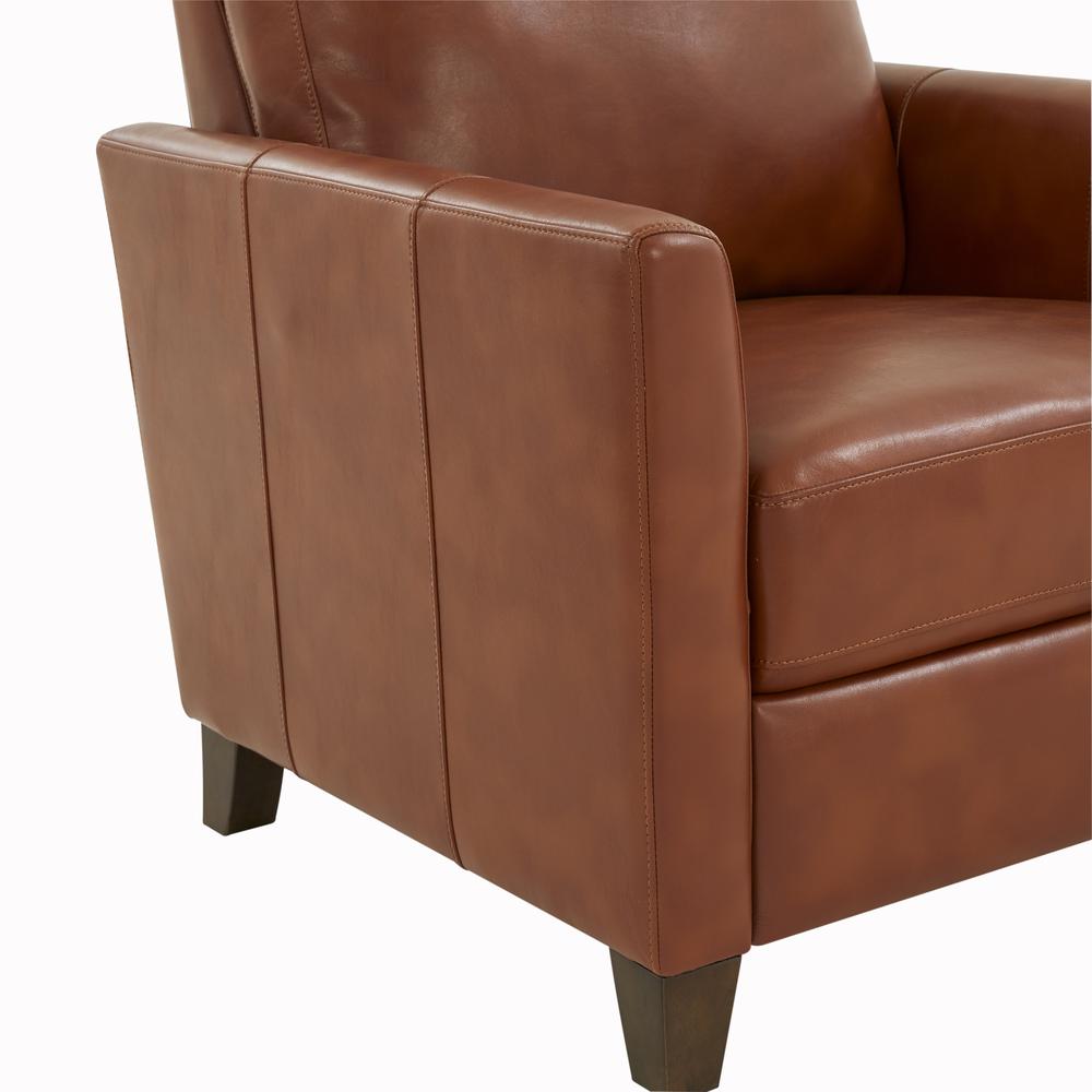 Penny Caramel Faux Leather Modern Recliner. Picture 10