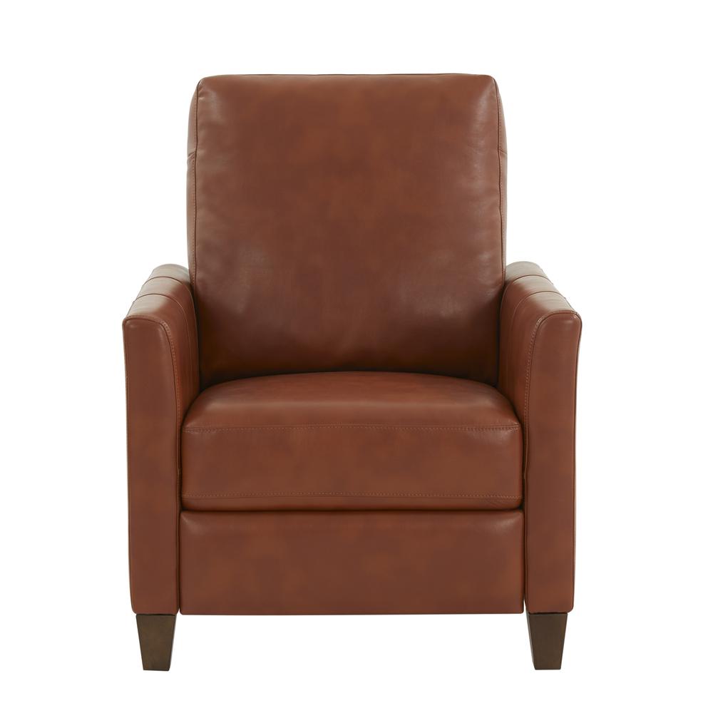 Penny Caramel Faux Leather Modern Recliner. Picture 5
