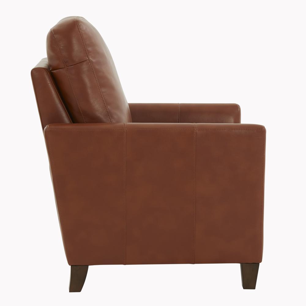 Penny Caramel Faux Leather Modern Recliner. Picture 6