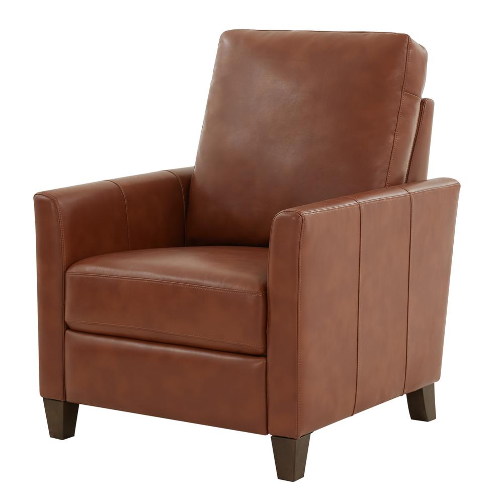 Penny Caramel Faux Leather Modern Recliner. Picture 7