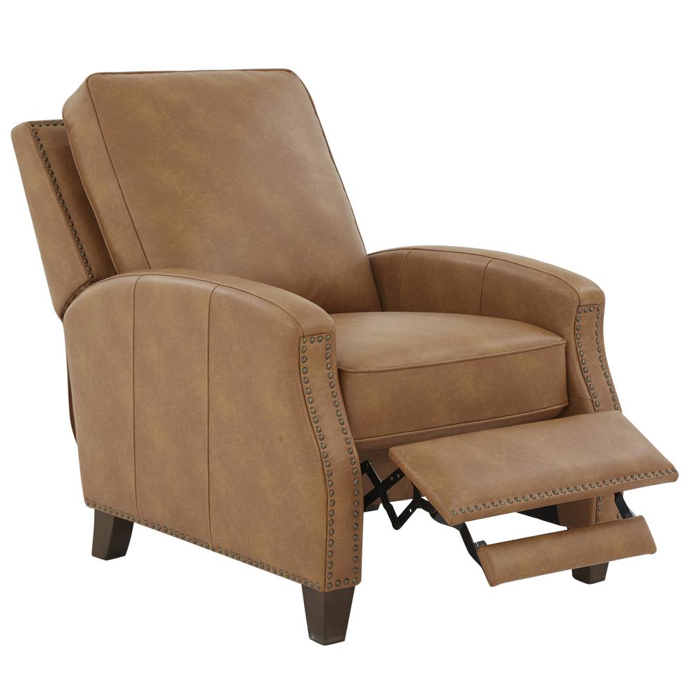 James Saddle Faux Leather Push Back Recliner. Picture 3