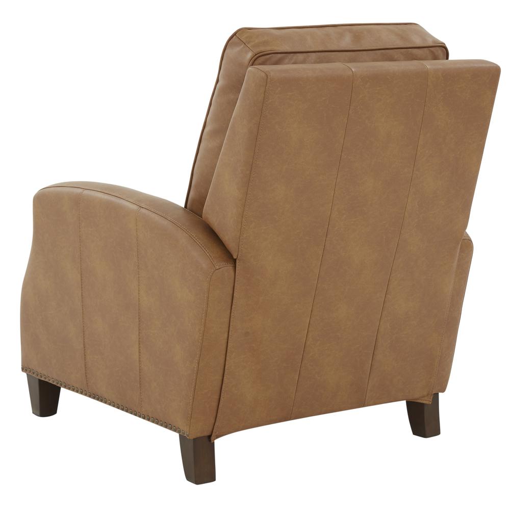 James Saddle Faux Leather Push Back Recliner. Picture 4