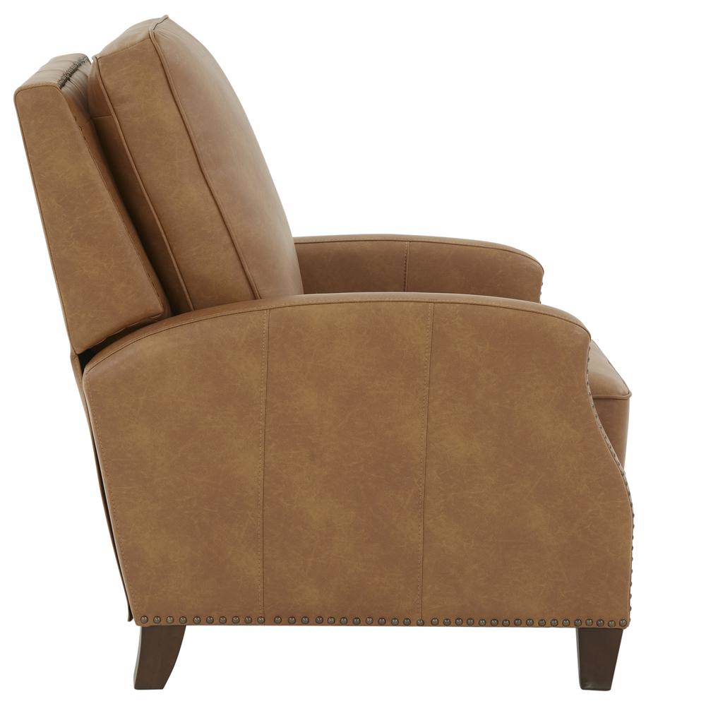 James Saddle Faux Leather Push Back Recliner. Picture 6