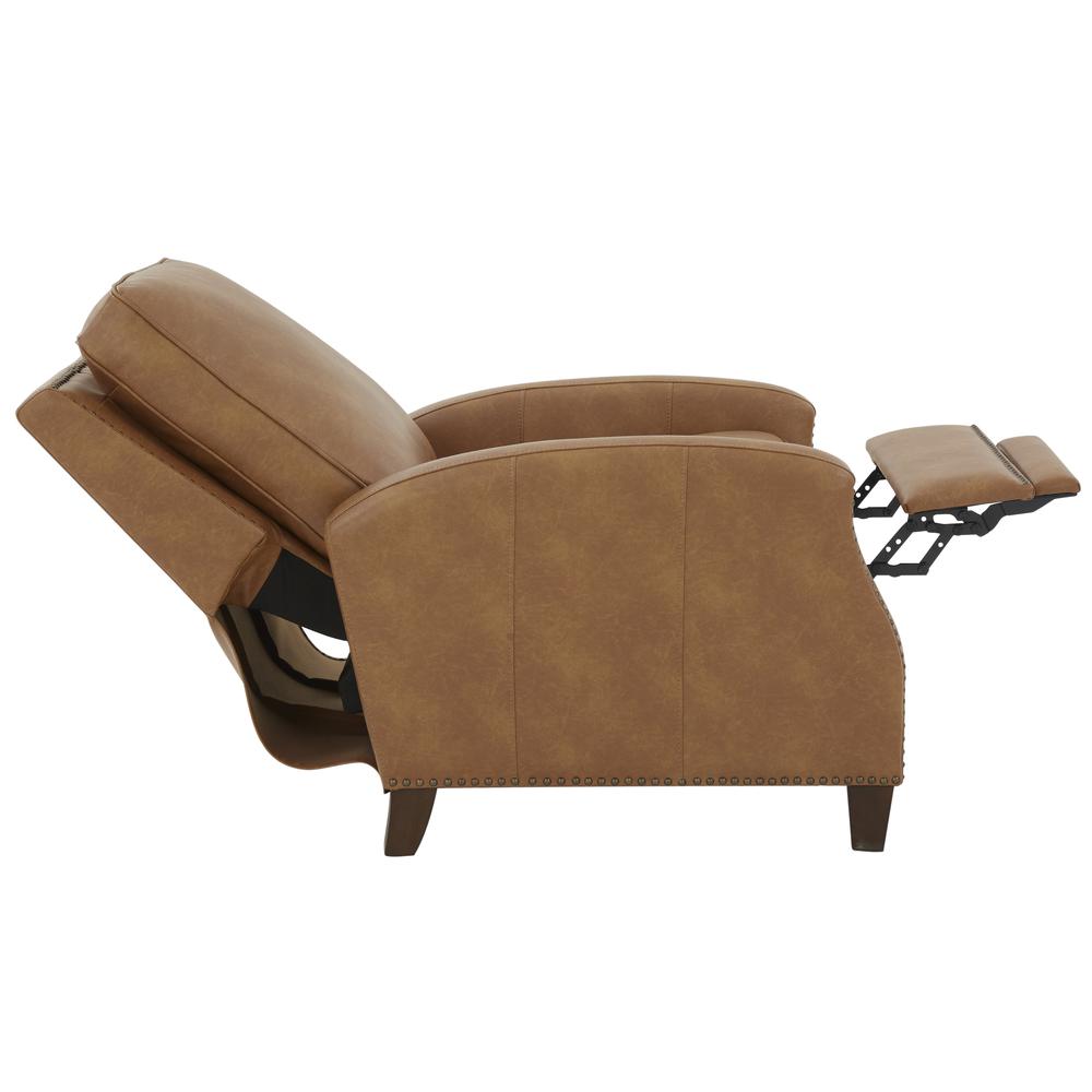 James Saddle Faux Leather Push Back Recliner. Picture 8