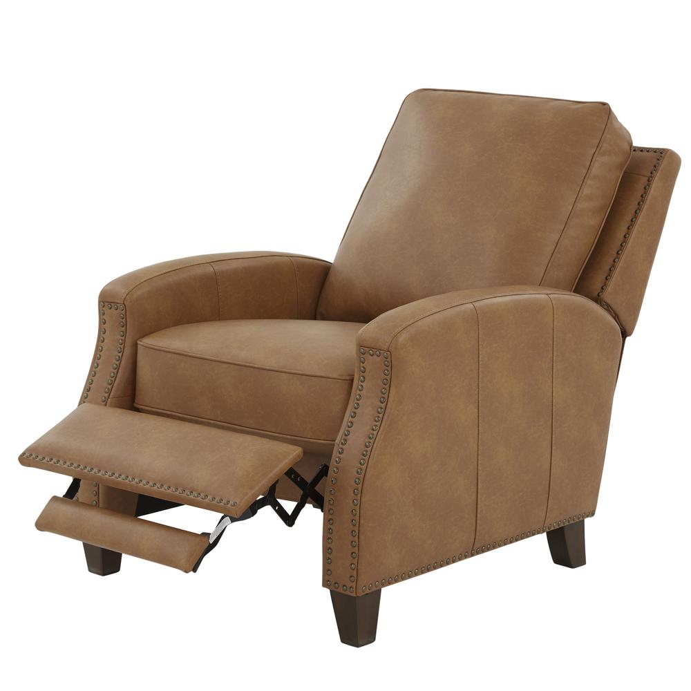 James Saddle Faux Leather Push Back Recliner. Picture 9