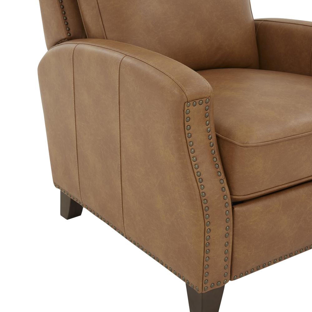 James Saddle Faux Leather Push Back Recliner. Picture 10