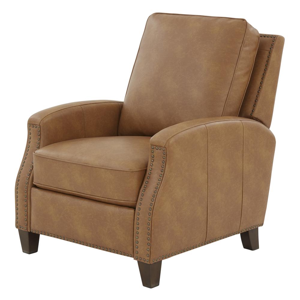 James Saddle Faux Leather Push Back Recliner. Picture 7