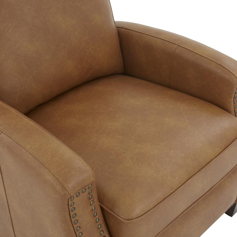 James Saddle Faux Leather Push Back Recliner. Picture 11