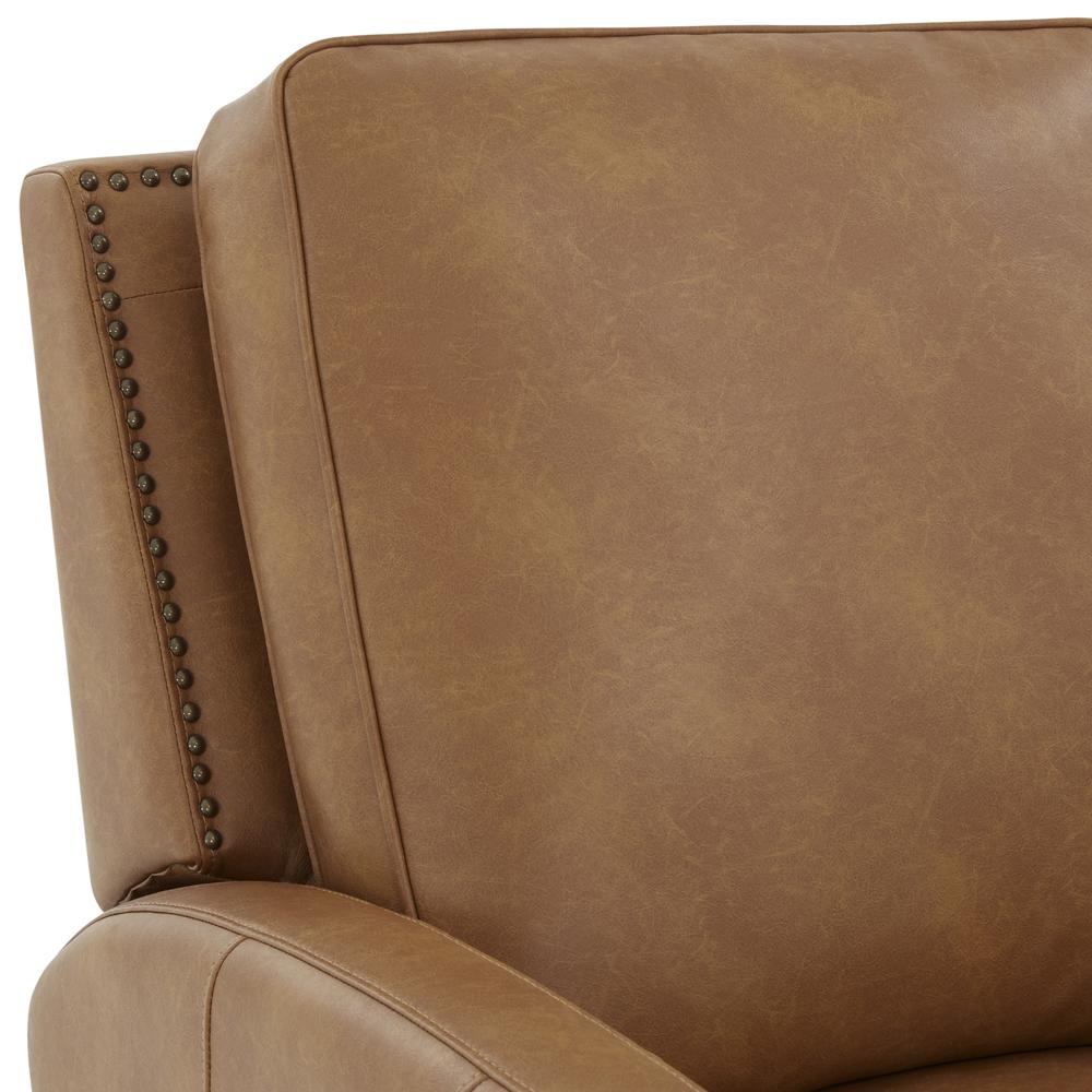 James Saddle Faux Leather Push Back Recliner. Picture 12