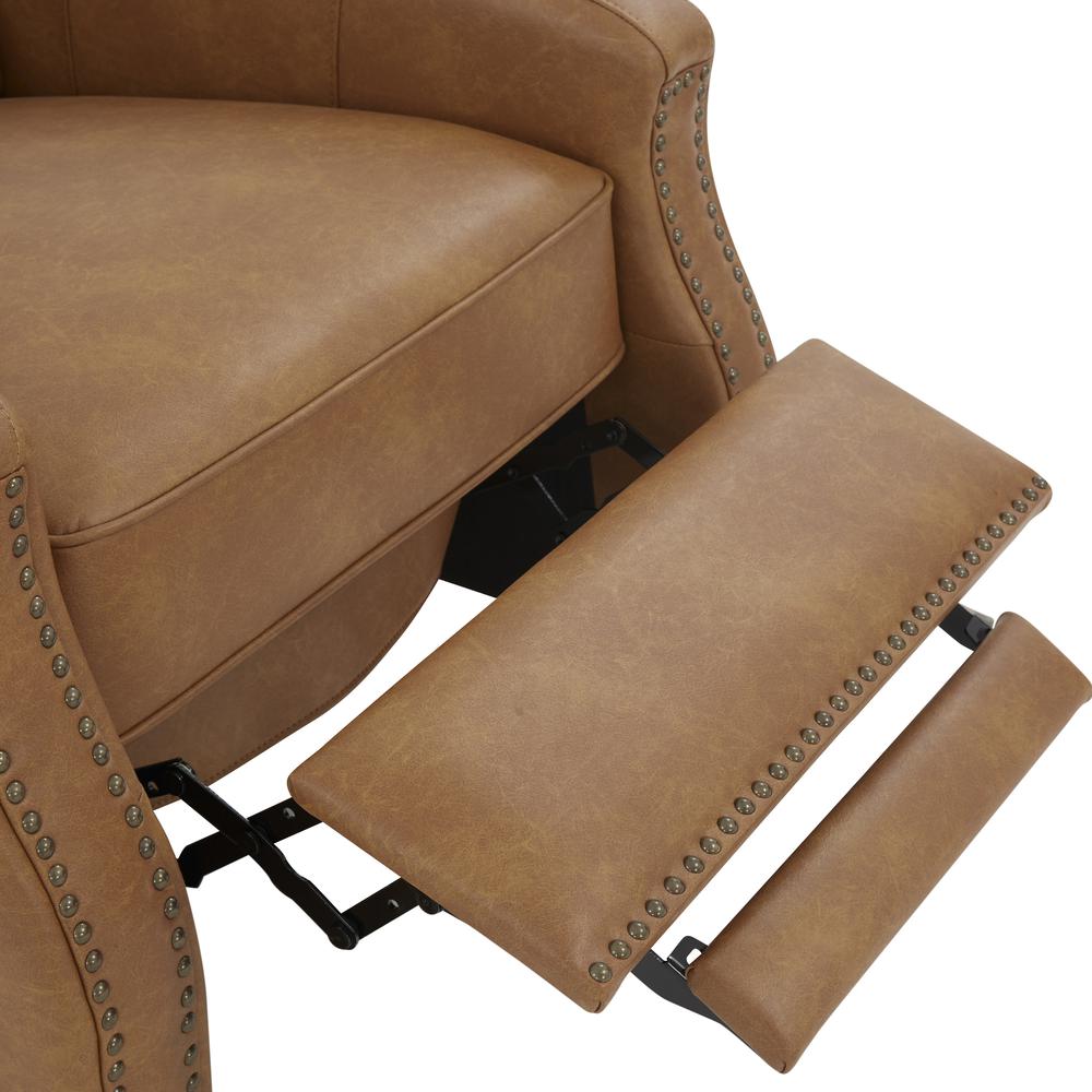 James Saddle Faux Leather Push Back Recliner. Picture 13