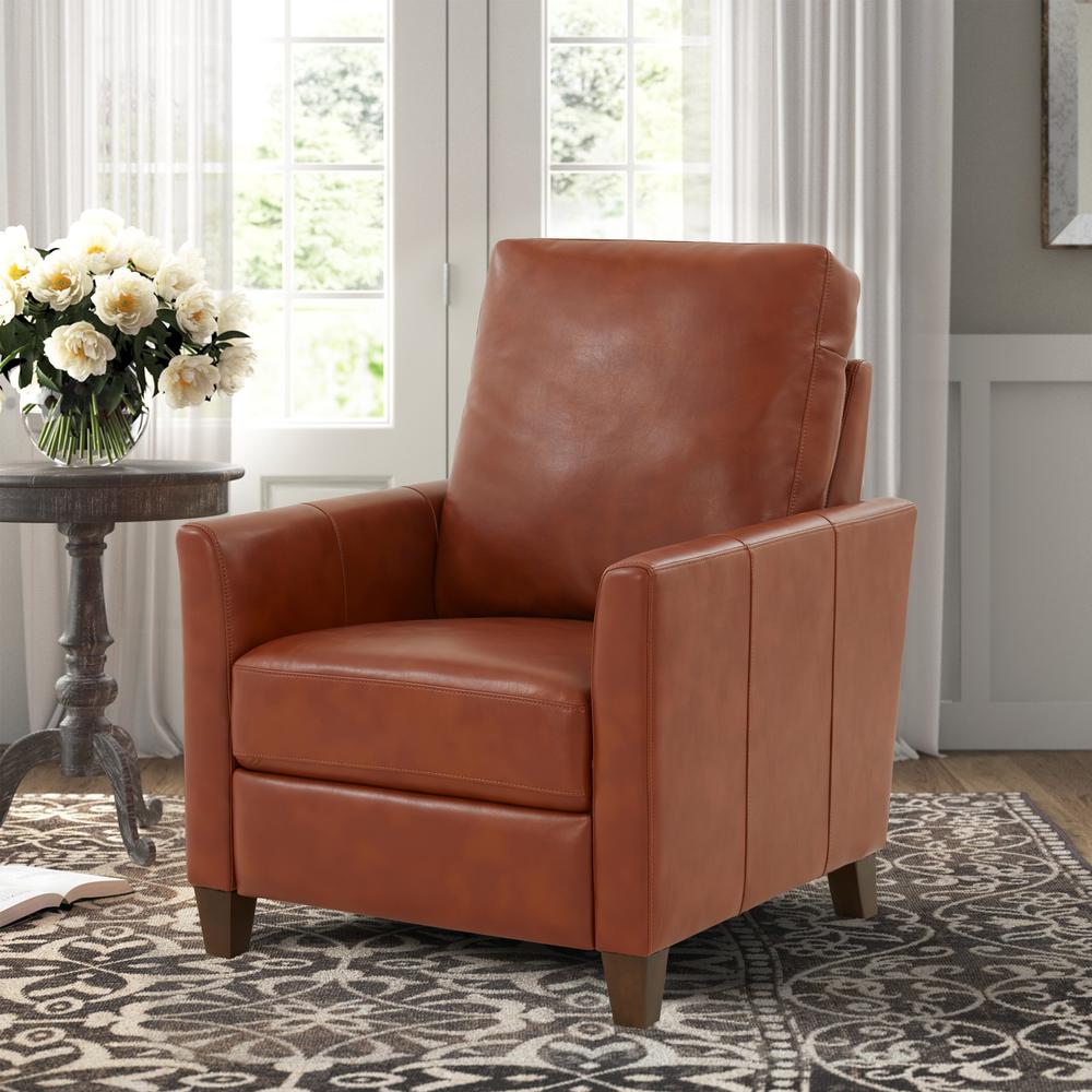 James Saddle Faux Leather Push Back Recliner. Picture 15