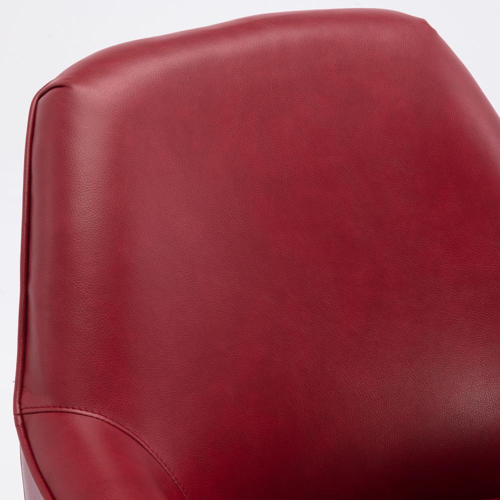 Phoenix Red Leather Gel Swivel Armchair. Picture 3