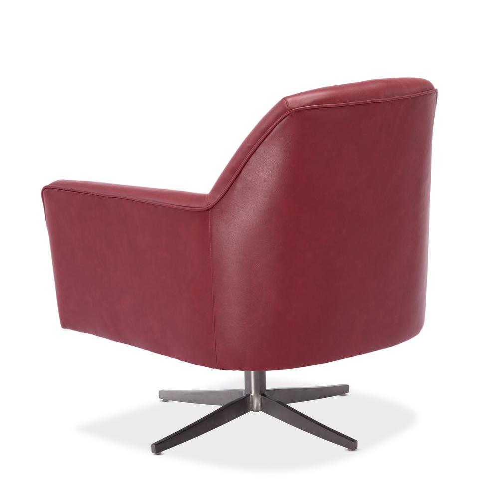 Phoenix Red Leather Gel Swivel Armchair. Picture 8