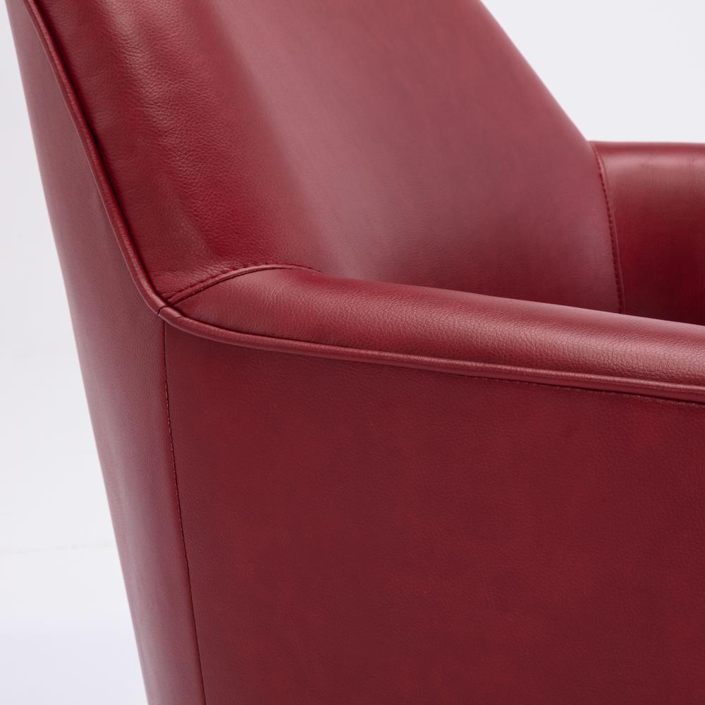 Phoenix Red Leather Gel Swivel Armchair. Picture 9