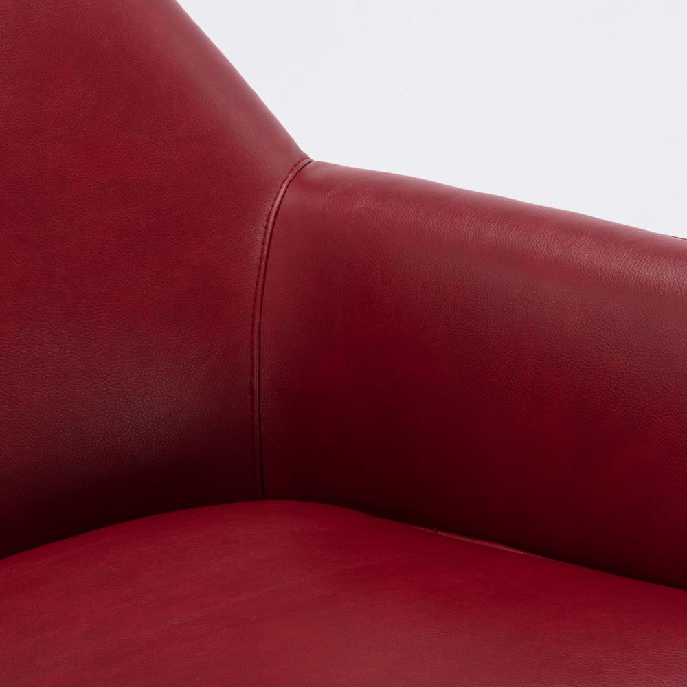 Phoenix Red Leather Gel Swivel Armchair. Picture 10