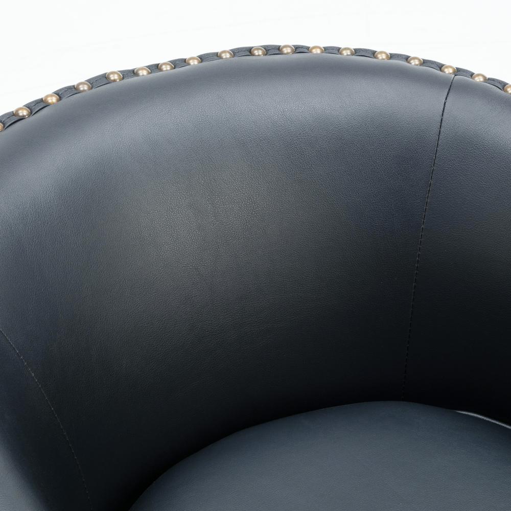 Tyler Swivel Arm Chair - Midnight Blue. Picture 12
