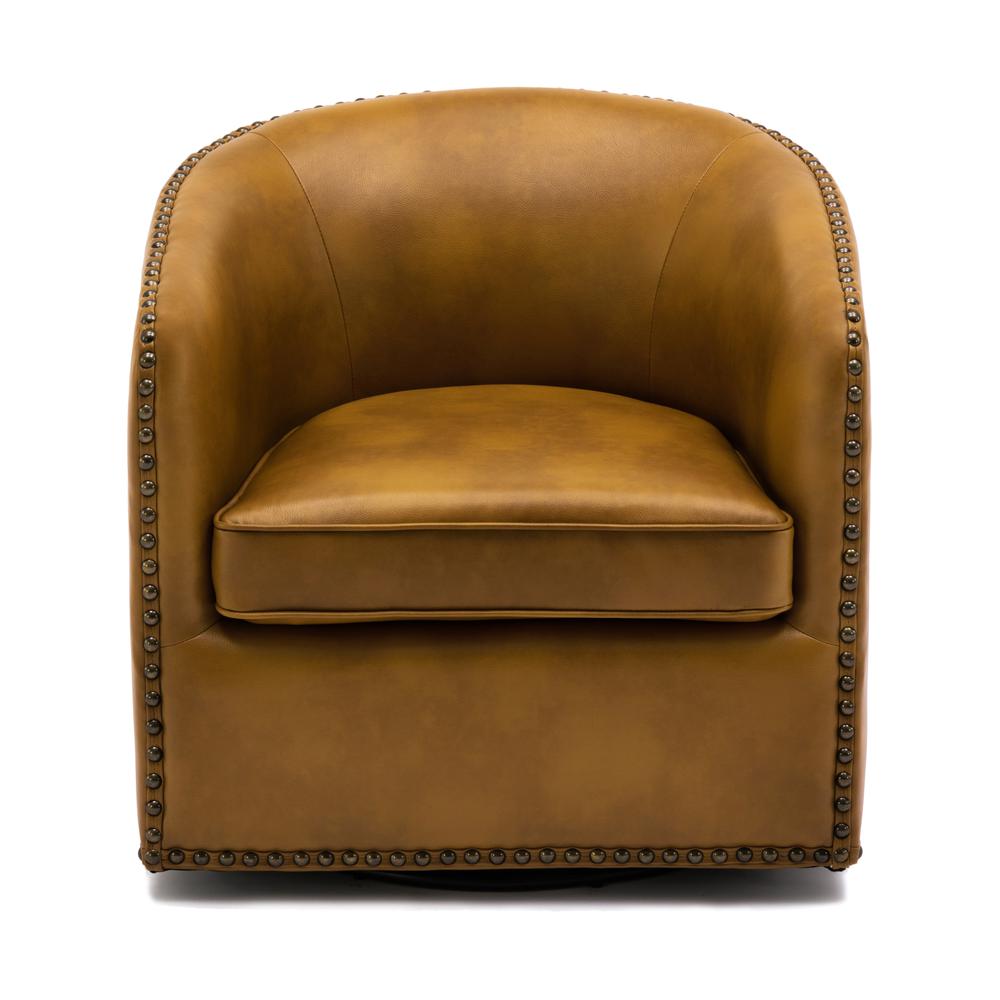Tyler Swivel Arm Chair - Camel. Picture 10