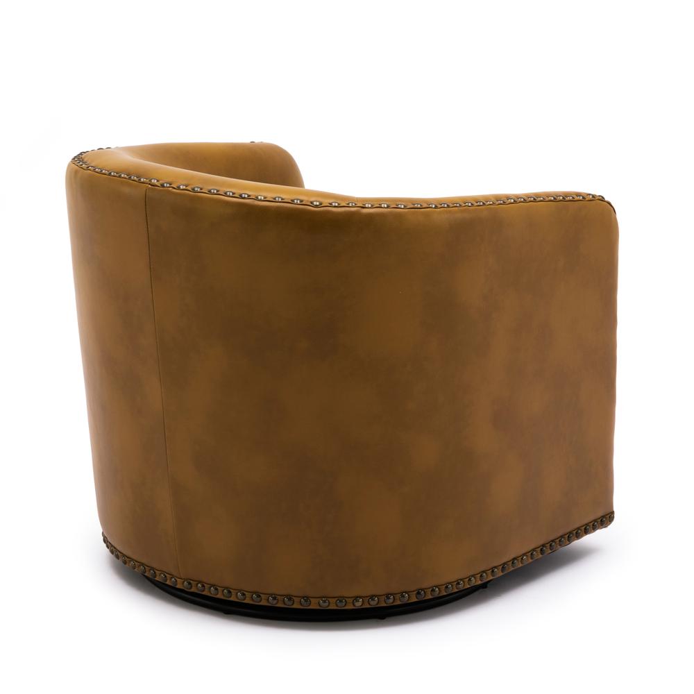 Tyler Swivel Arm Chair - Camel. Picture 16