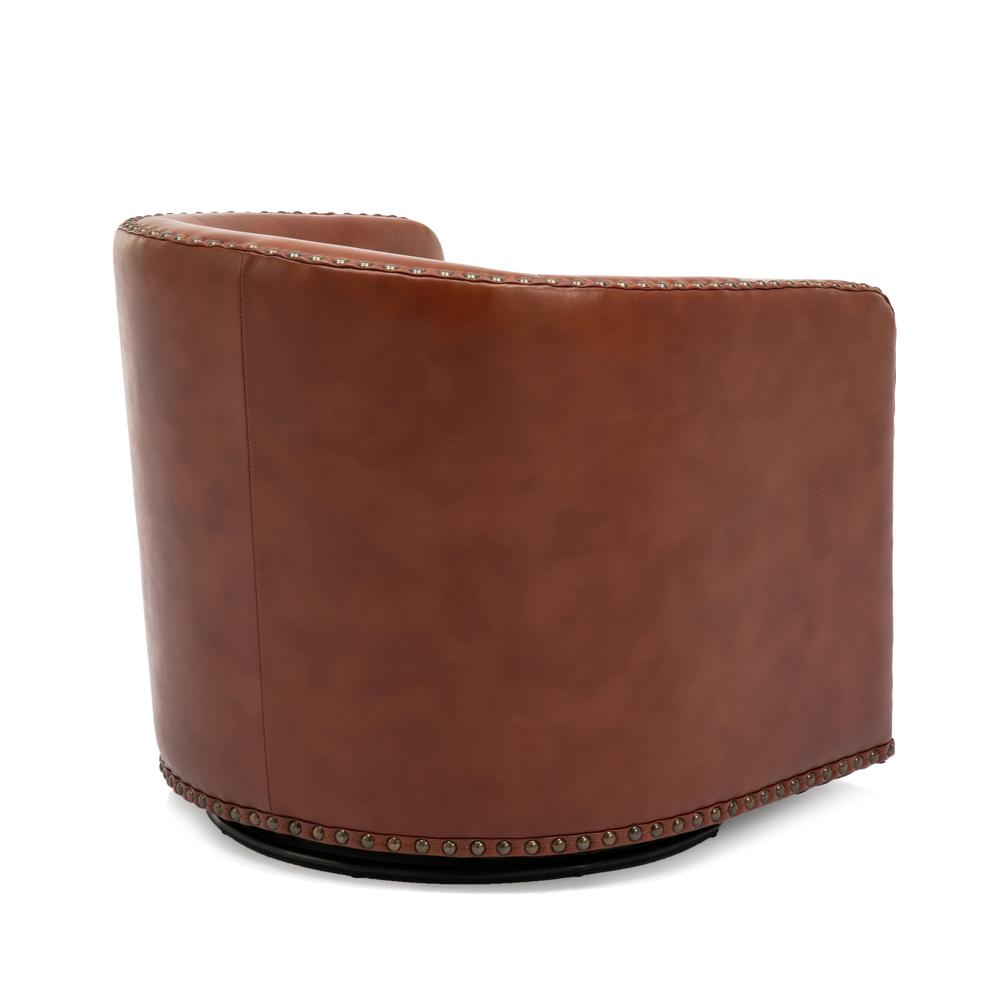 Tyler Swivel Arm Chair - Caramel. Picture 11