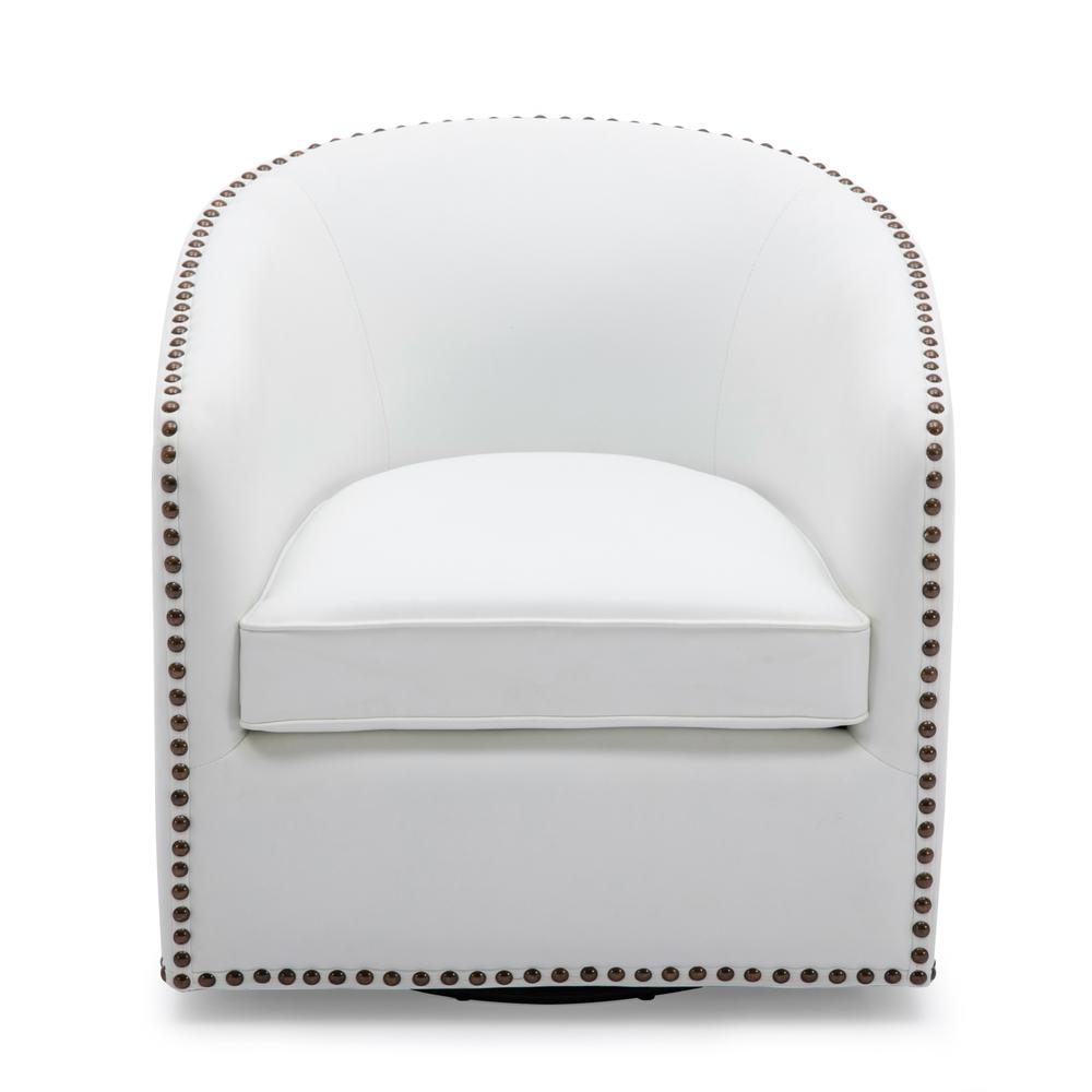 Tyler Swivel Arm Chair - Milky. Picture 1