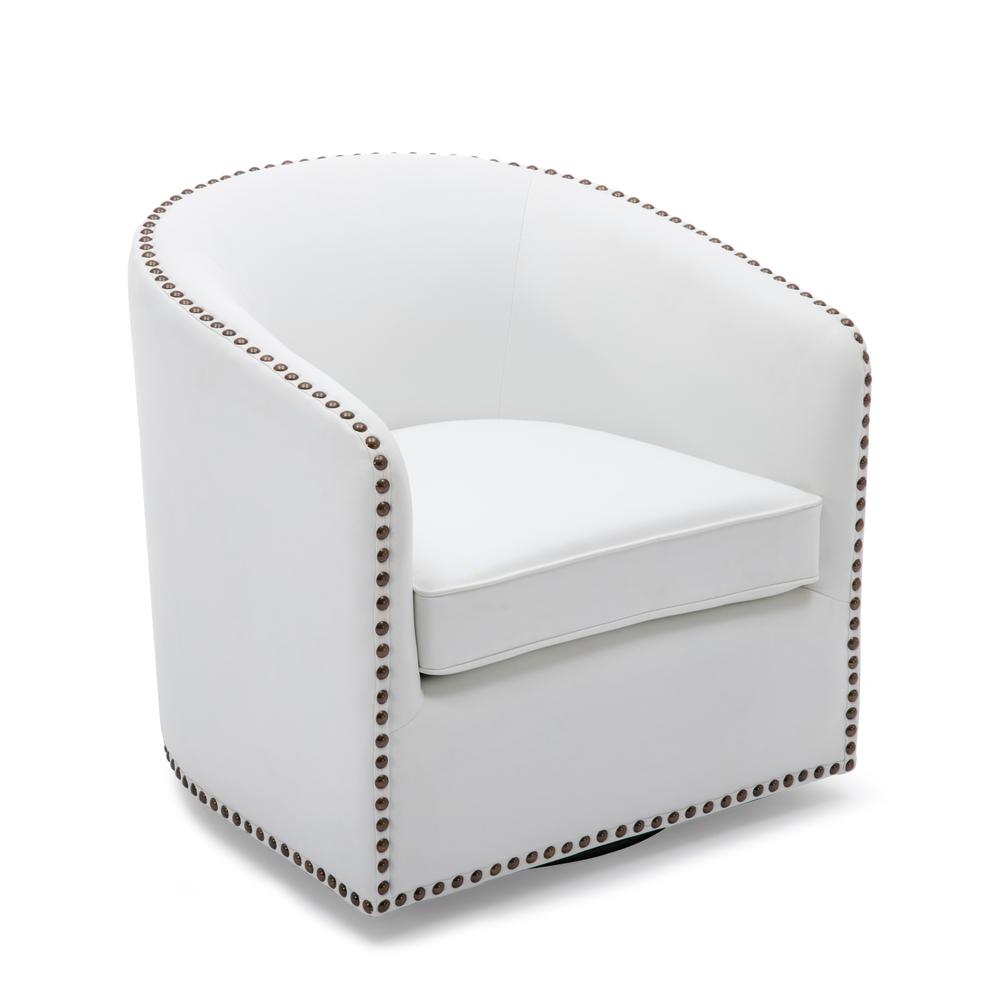 Tyler Swivel Arm Chair - Milky. Picture 3