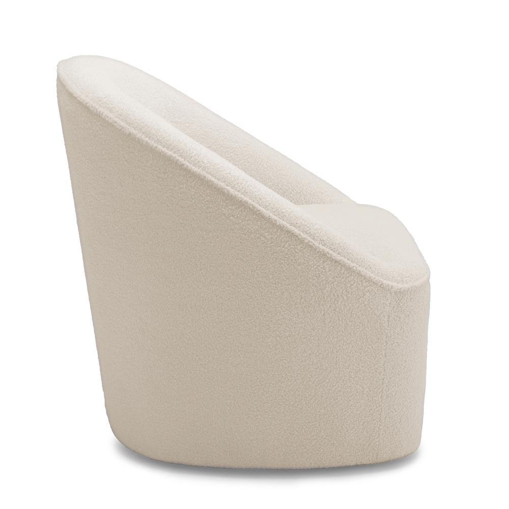 Andria Boucle Swivel Chair - Milky White. Picture 3