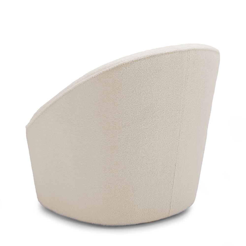 Andria Boucle Swivel Chair - Milky White. Picture 5