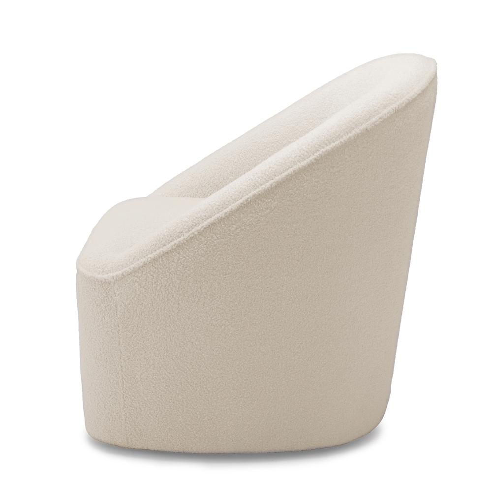 Andria Boucle Swivel Chair - Milky White. Picture 6