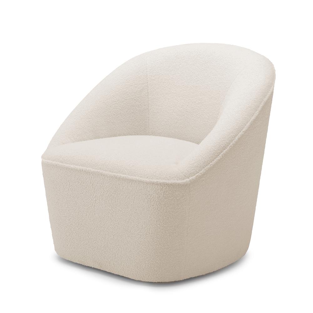 Andria Boucle Swivel Chair - Milky White. Picture 7