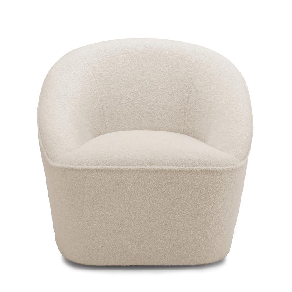Andria Boucle Swivel Chair - Milky White. Picture 8