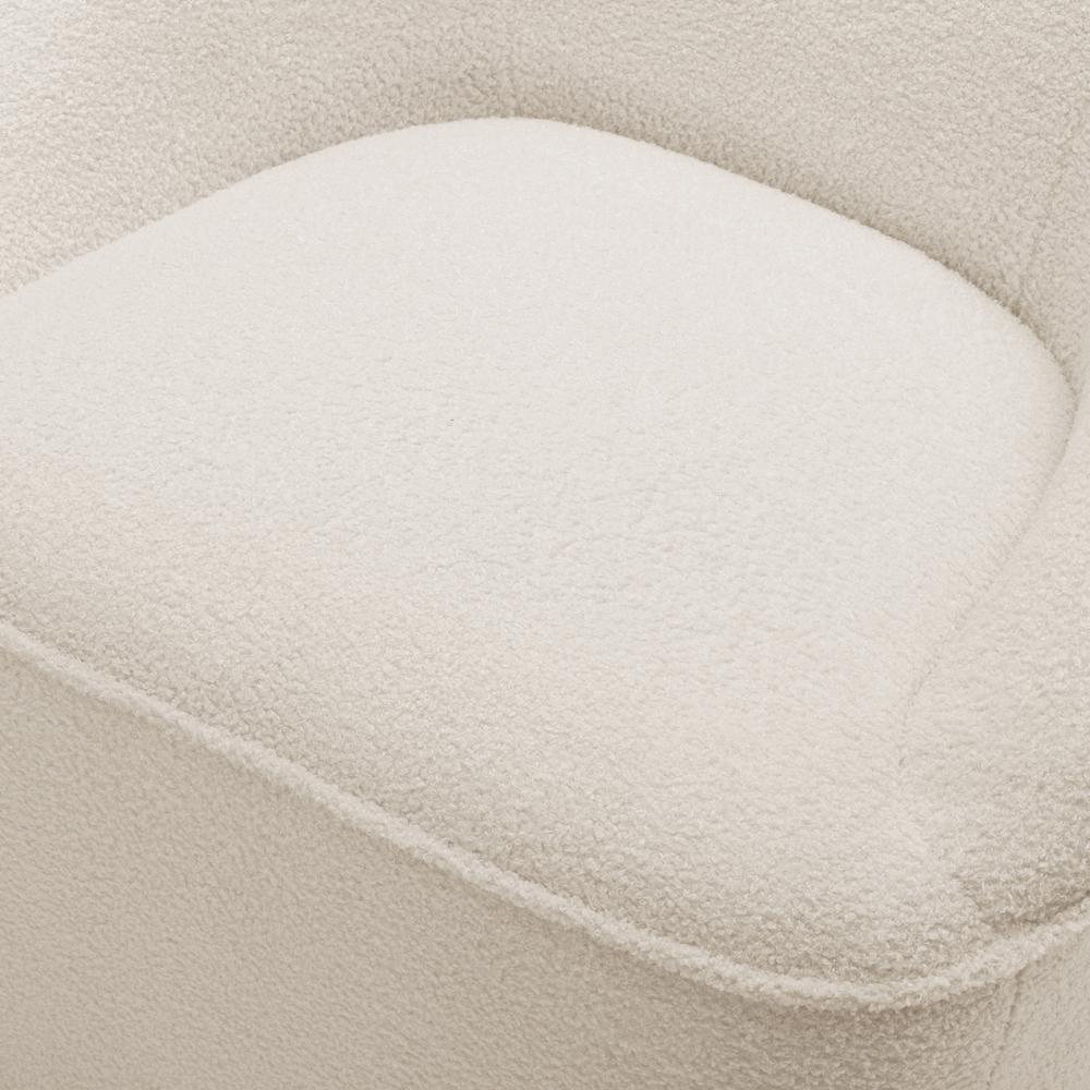 Andria Boucle Swivel Chair - Milky White. Picture 11