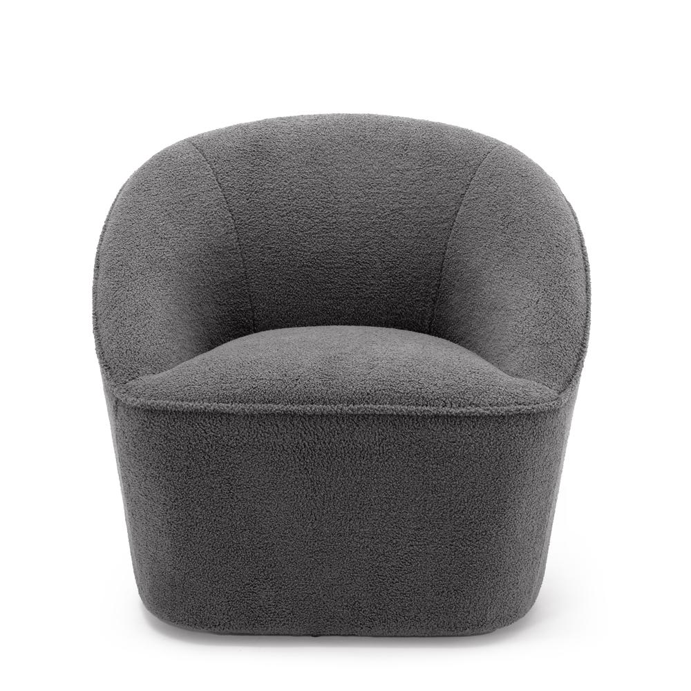 Andria Boucle Swivel Chair Grey. Picture 3
