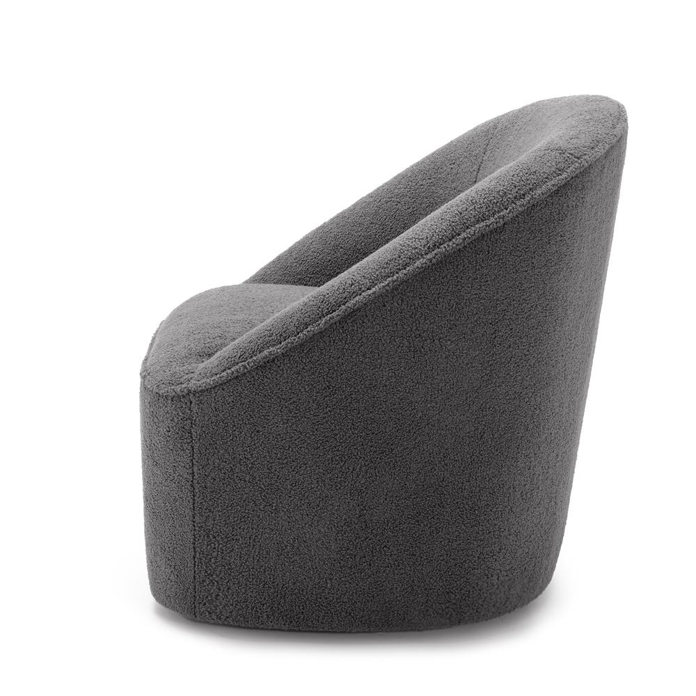 Andria Boucle Swivel Chair Grey. Picture 5