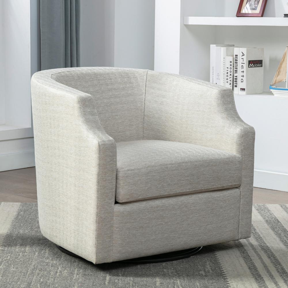 Infinity Sand Swivel Barrel Chair. Picture 10