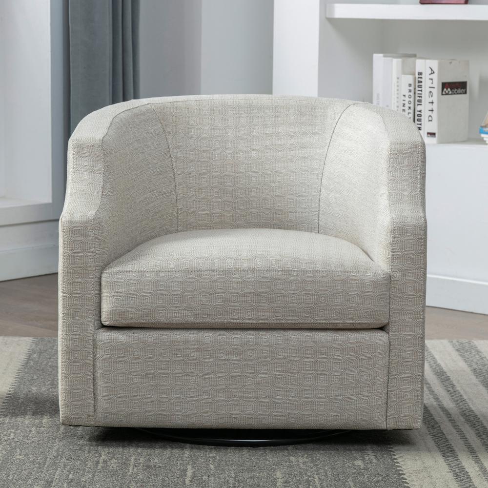 Infinity Sand Swivel Barrel Chair. Picture 11