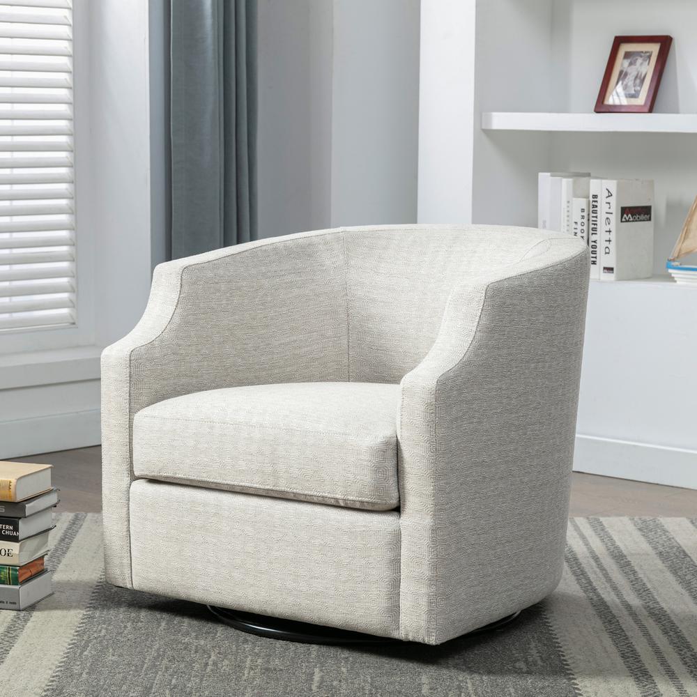 Infinity Sand Swivel Barrel Chair. Picture 13