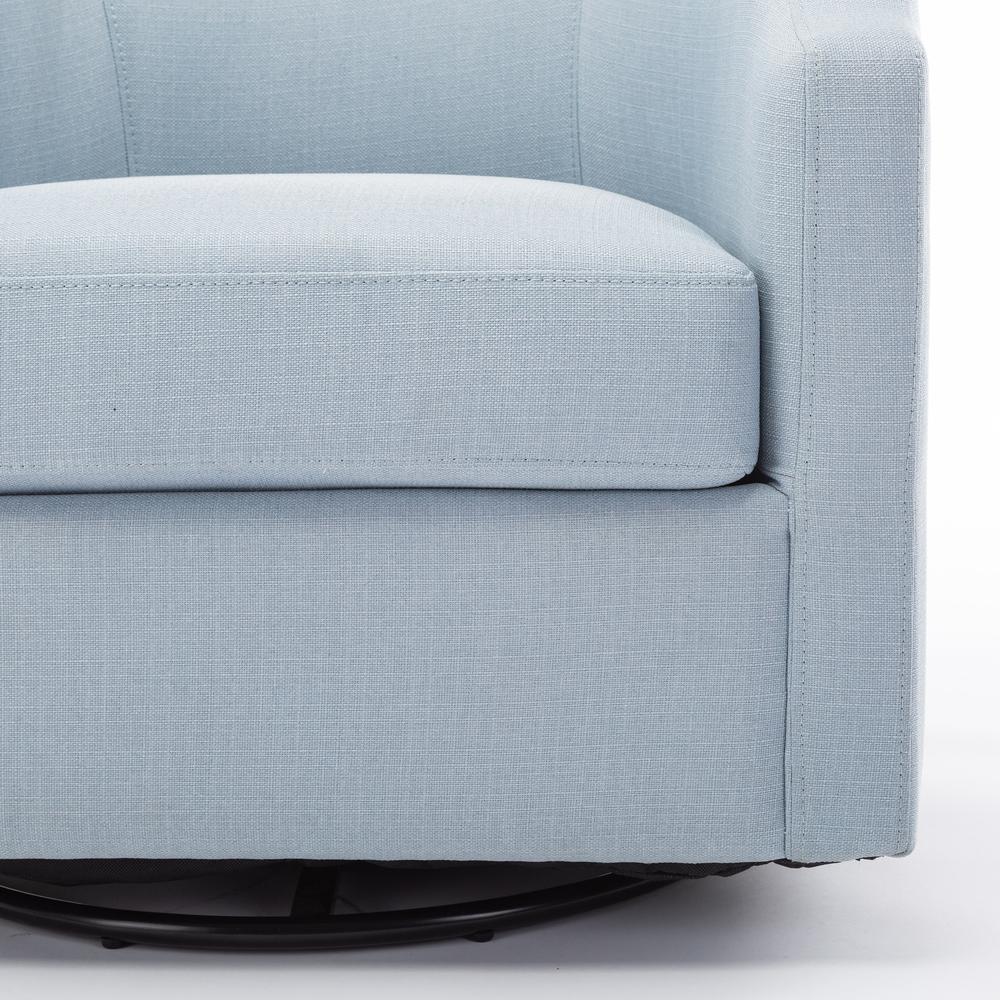 Infinity Sky Blue Swivel Glider Barrel Chair. Picture 6