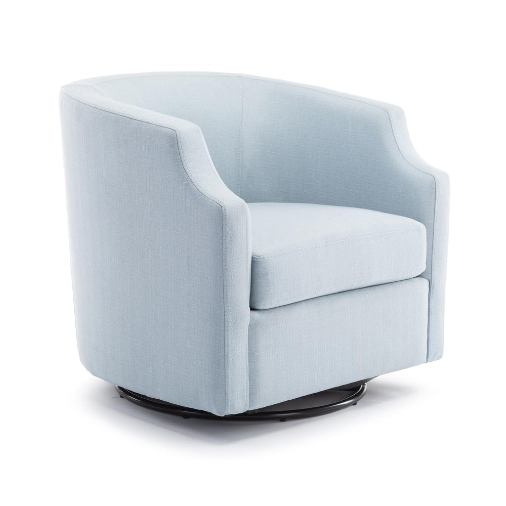 Infinity Sky Blue Swivel Glider Barrel Chair. Picture 2