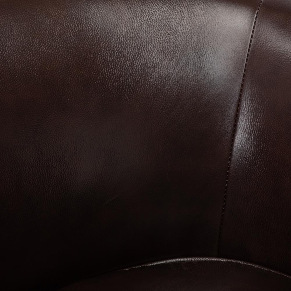 Turner Brown Top Grain Leather Swivel Chair. Picture 5