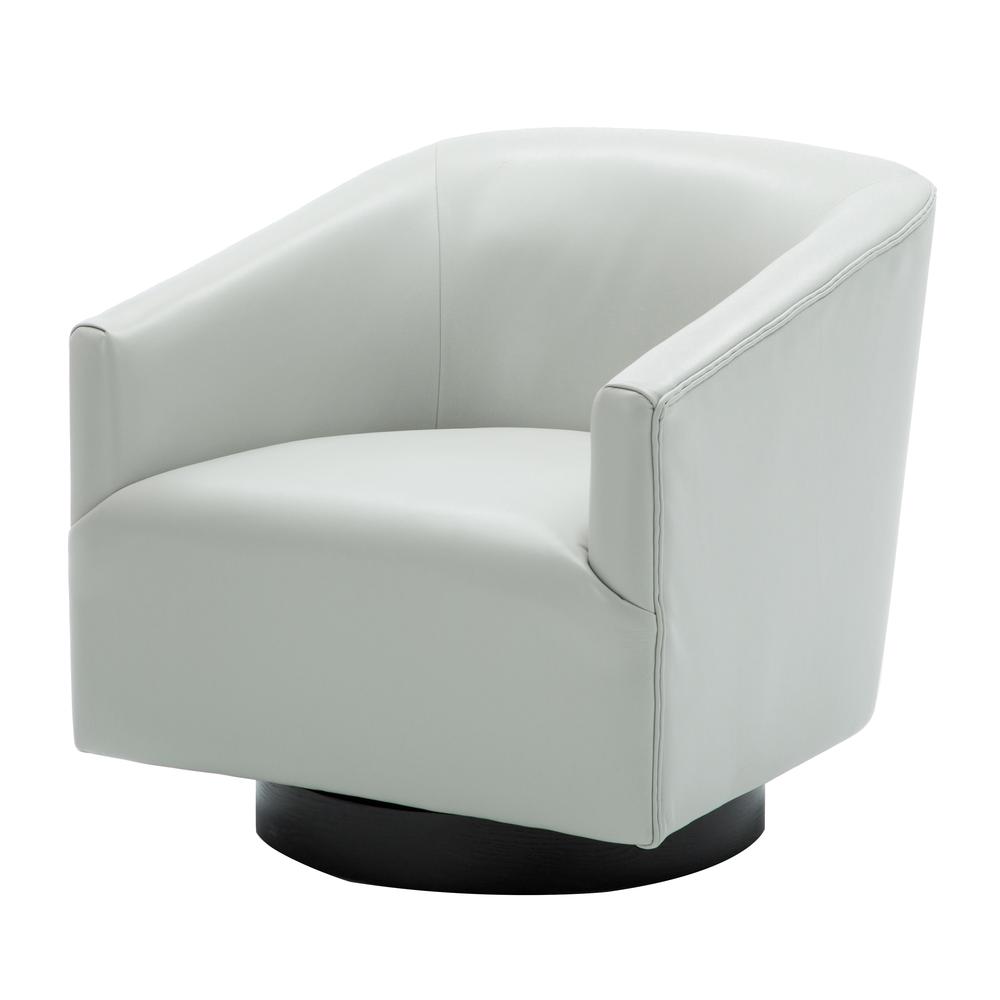 Gaven Dove Grey Wood Base Swivel Chair. Picture 13