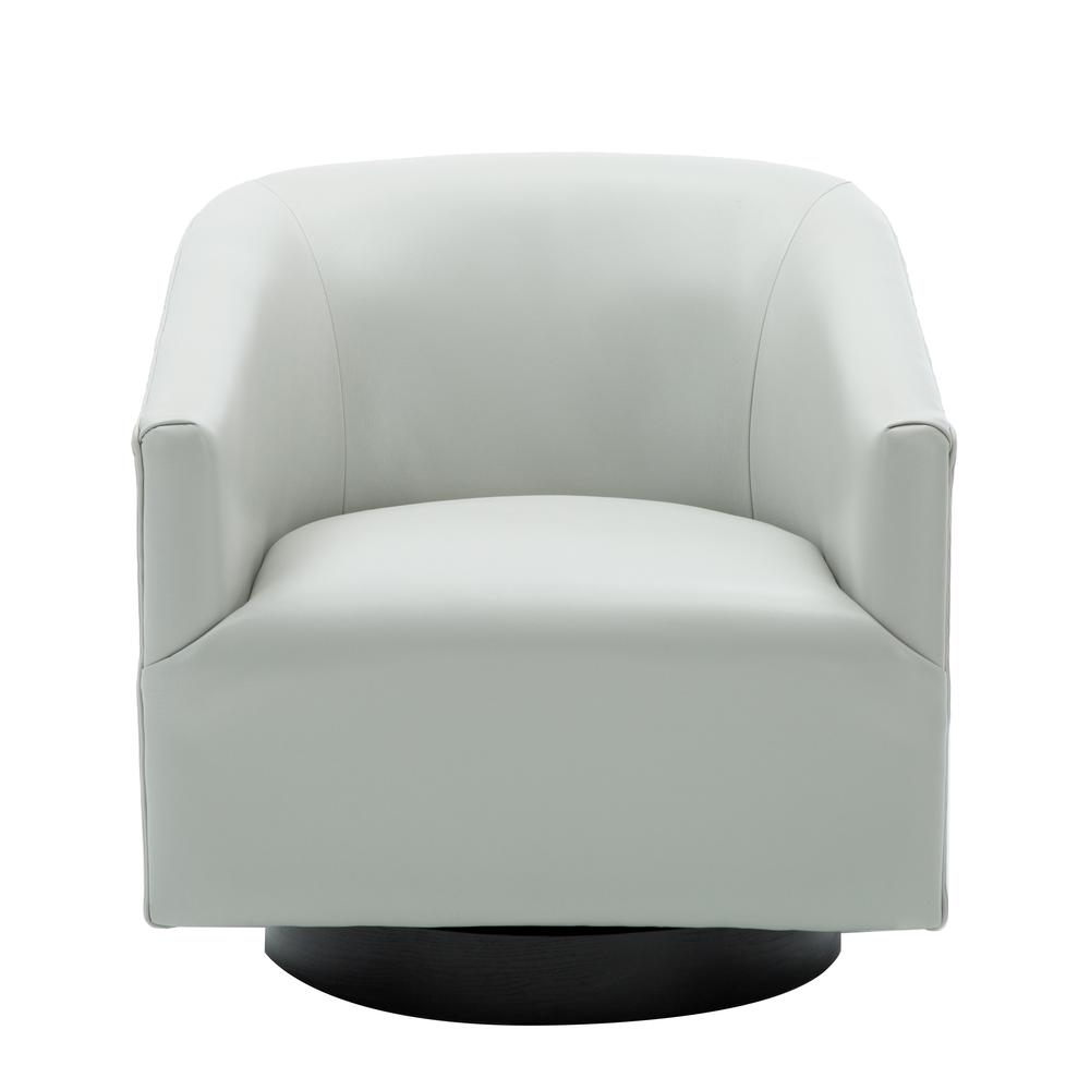 Gaven Dove Grey Wood Base Swivel Chair. Picture 14