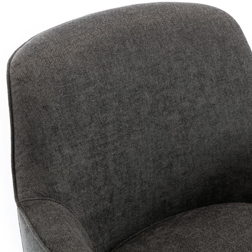 Reese Charcoal Wood Base Swivel Chair. Picture 7