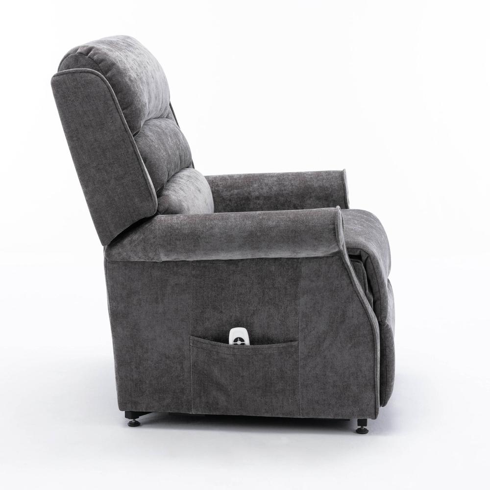 Ashland Charcoal Lift Chair with Massage. Picture 4