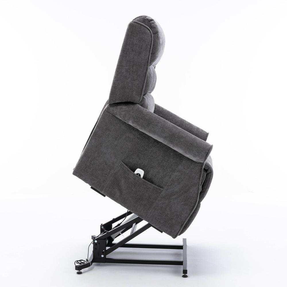 Ashland Charcoal Lift Chair with Massage. Picture 13