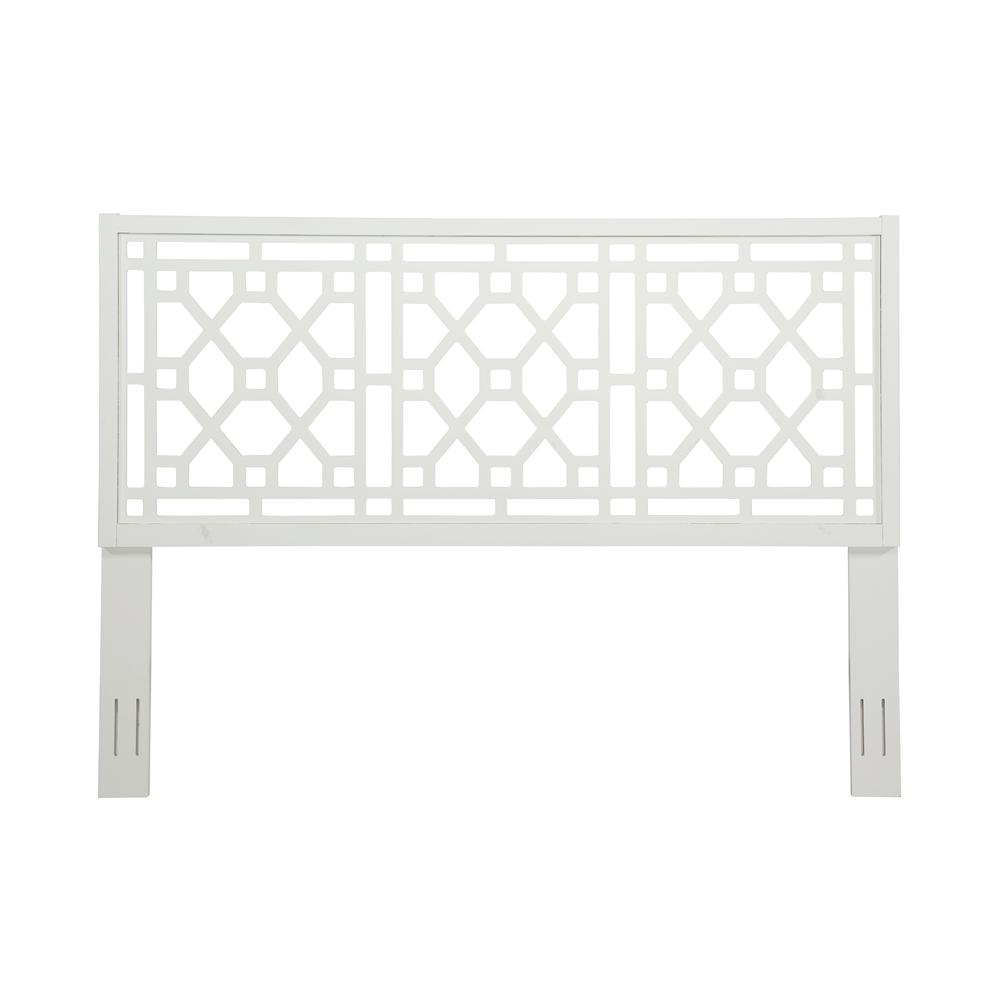 Thomas Chippendale White Headboard - King. Picture 1