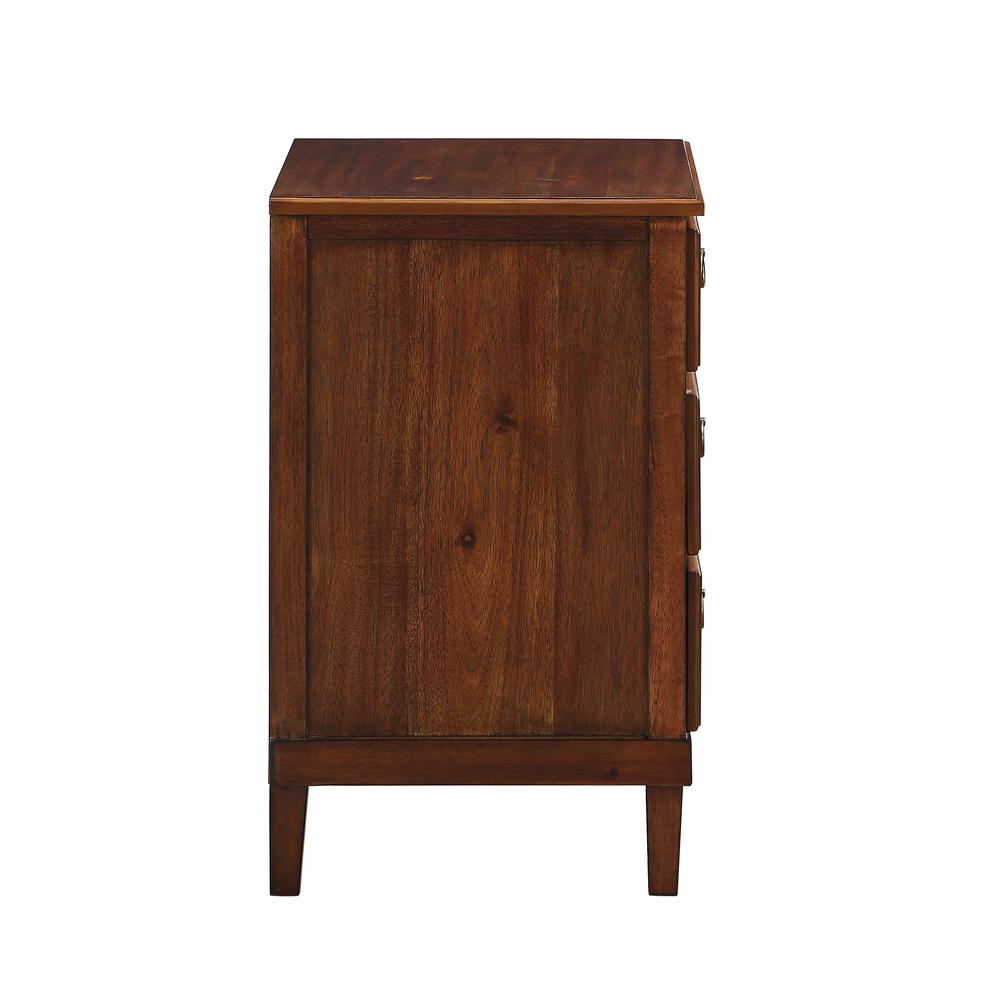 Cambridge Brown 3-Drawer Nightstand. Picture 4