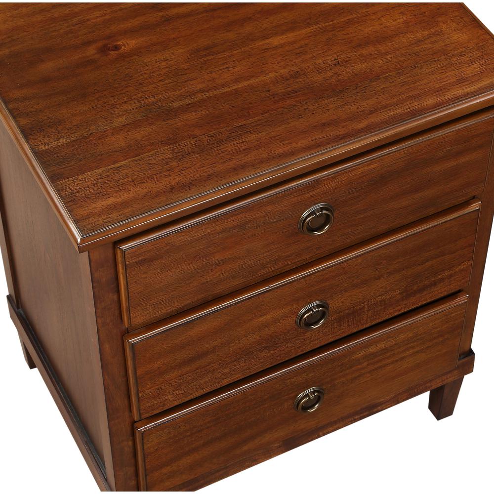 Cambridge Brown 3-Drawer Nightstand. Picture 5