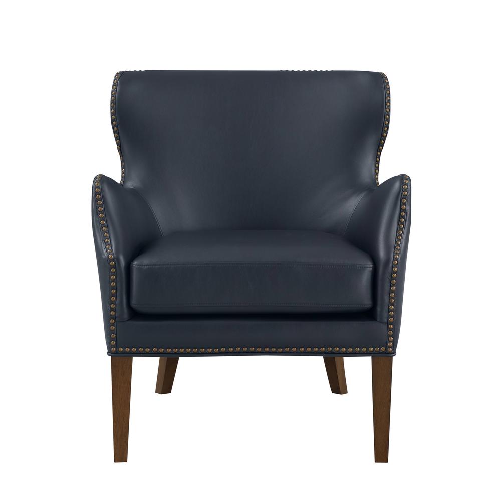 Dallas Midnight Blue High Leg Slope Arm Chair. Picture 1